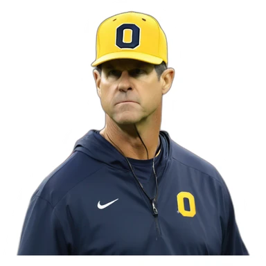 jim harbaugh looking at ohio state play calls sticker