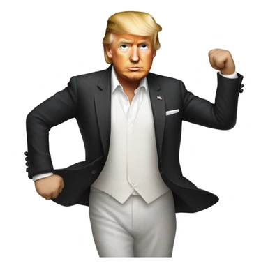 Donald Trump as a male dancer sticker