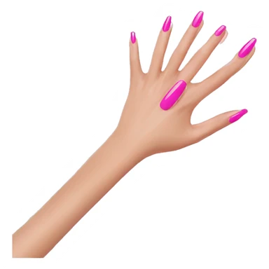 long acrylic fingernails pink nail polish sticker