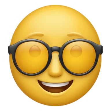 simple summer theme emoji, sunglasses, bright colors sticker