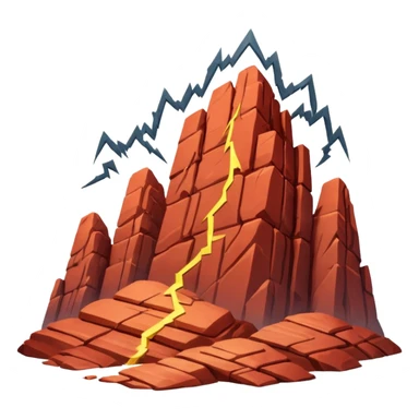 create a red rock style thunder sticker