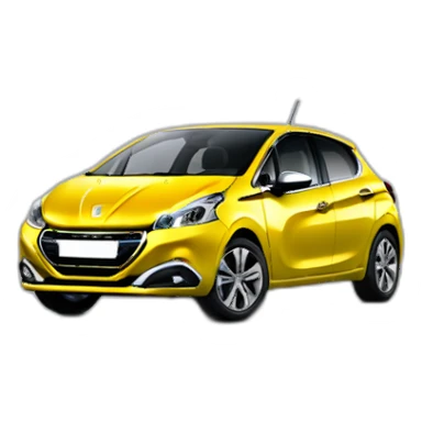 Peugeot 208 yellow sticker