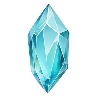 Icy white cyan blue Turquoise iridescent nebula crystal shard sticker