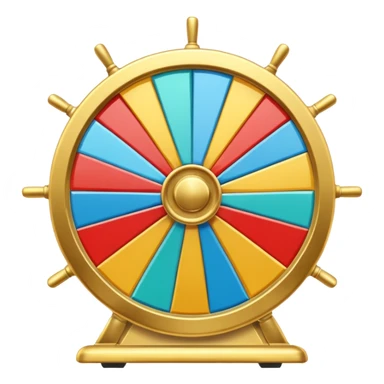 wheel of fortune with 10 segments sticker