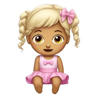 Bebé niña con lazo  sticker