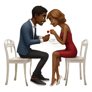 Romantic date for beautiful stylish young couple in love sticker