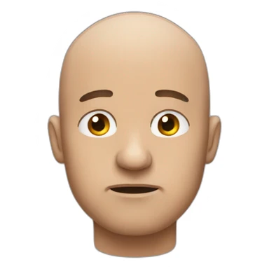sad bald man sticker