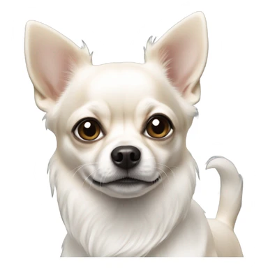 white realistic chihua sticker