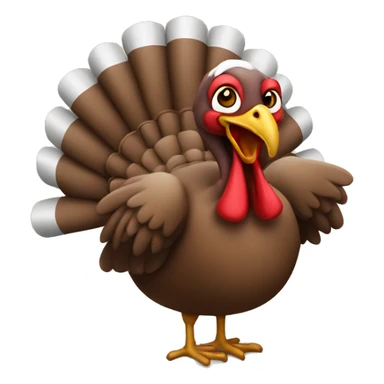 Turkey holding sign that says “thanks u”  sticker