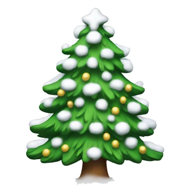  snowy Christmas tree with a big smile  sticker