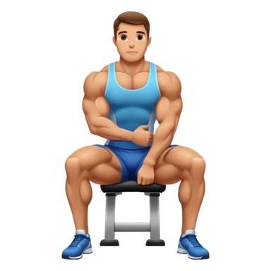bodybuilder seated calf-raise lower leg exercise sticker