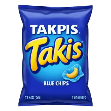takis blue chips bag
 sticker