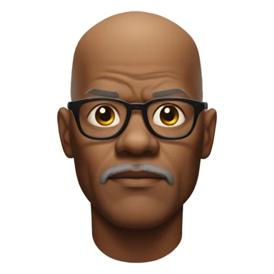 bald samuel l jackson serious sticker