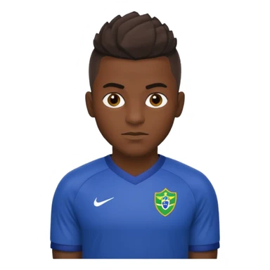 Brazilian black football player with eccentric haircut sticker