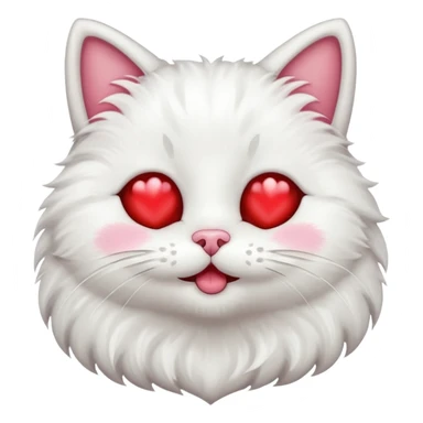 cat drooling with heart eyes sticker