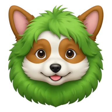 make the dogs fur green sticker