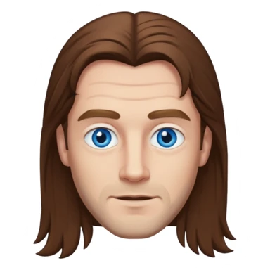 Elmer Bäck, Finnish Actor (b.1981) with blue eyes, brown long hair sticker