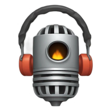 Fuego micrófono artista sticker