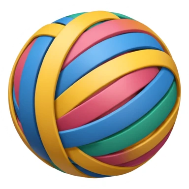 A Rubber Band Ball. sticker