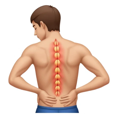 back pain, focus on humen back

 sticker