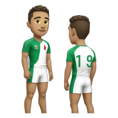 Personnage avec le maillot de l'Algérie sticker