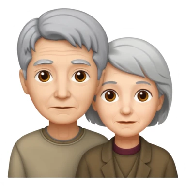 lo mismo que estas haciendo solo coloca alado de la abuela un hombre joven  sticker