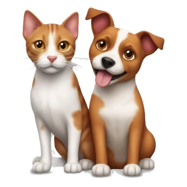 red-tabby-cat-cat-cat-feline-and-brown-jack-russell-dog-hugging sticker