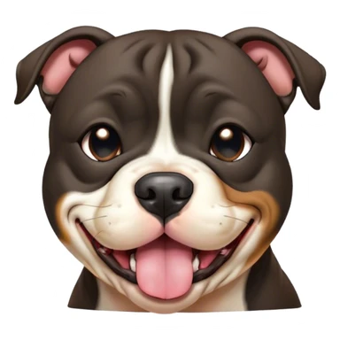 Cinematic Cute Yawning Black/Brindle Staffordshire Bull Terrier Portrait Emoji, Head tilted slightly with a dramatic, wide-open yawn, showcasing a smooth Fur with a striking black and brindle pattern, floppy ears slightly drooping, round dark eyes barely open in drowsy contentment, Simplified yet irresistibly adorable features, highly detailed, glowing with a soft, cozy glow, high shine, relaxed yet expressive, stylized with a touch of whimsy, bright and endearing, soft glowing outline, capturing the essence of a sleepy yet affectionate guardian, so drowsy it feels like it could stretch right out of the screen and curl up for a nap! sticker