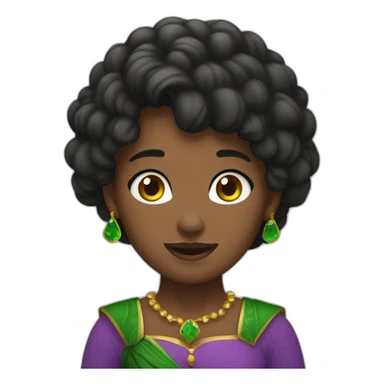 Gata negra con esmeralda verde sticker