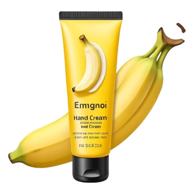banana hand cream sticker