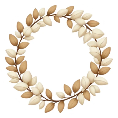 Beige and white garland  sticker