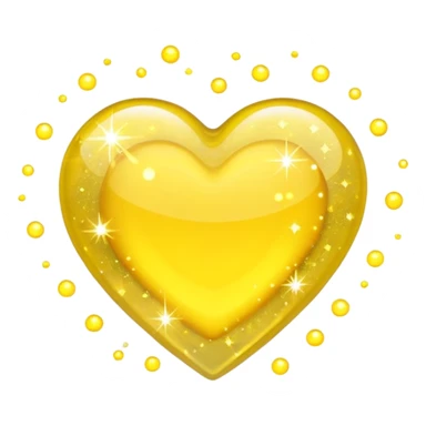 yellow heart with sparkles sticker