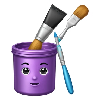 tube of hair dye with a brush next to it sticker