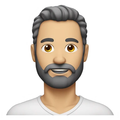 homme blanc chauve avec de la barbe sticker