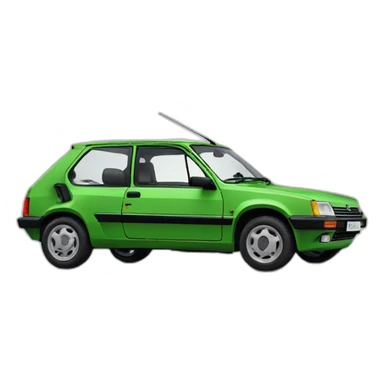 peugeot 205 griffe green sticker