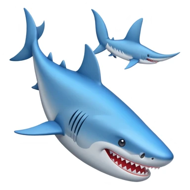 Un tiburón con zapatos azules 🦈👟 sticker