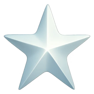 Remove the background from the image, keep the star shiny, elegant and modern with a sleek appearance. sticker