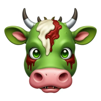 zombie cow  sticker