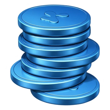 blue stack of coins sticker