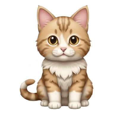 full body of baby American Bobtail cat  sticker