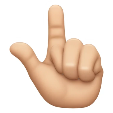 Hand Gesture Details:

Finger Positions:

Thumb: Extended outward.

Index Finger: Extended upward.

Middle and Ring Fingers: Folded down towards the palm.

Pinky Finger: Extended upward. sticker