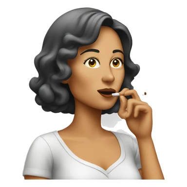 A woman smoking  sticker