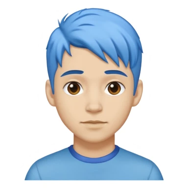 blue haired gay person sticker