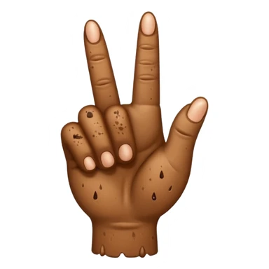 middle finger with poop on the tip sticker