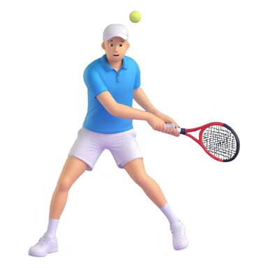 man playing tennis sticker