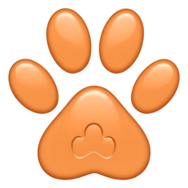 a very light pale pastel orange #FFDBBB pawprint sticker