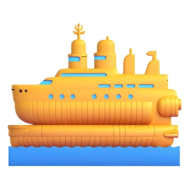 ancient golden Anunnaki submarine, submerged, with stepped ziggurat elements and ancient symbols sticker