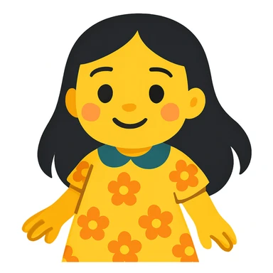 Make this image in emoji style, add a small smile and a little blush to the cheeks sticker