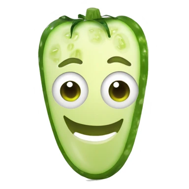 Smile face with cucumbers on eyes sticker