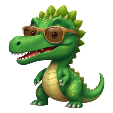 dinosaur wearing sunglasses sticker